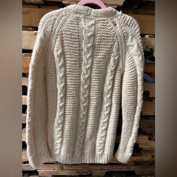 Greek Handmade knitwear , fisherman style vintage wool sweater. Long sweater - Picture 2 of 8